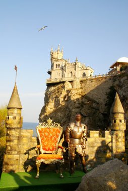 The lock on a rock. Crimea, Ukraine clipart