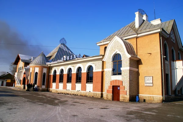 Edifício Velho Estação Rússia Cidade Sibéria Oriental — Fotografia de Stock