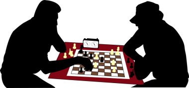 Chess players clipart