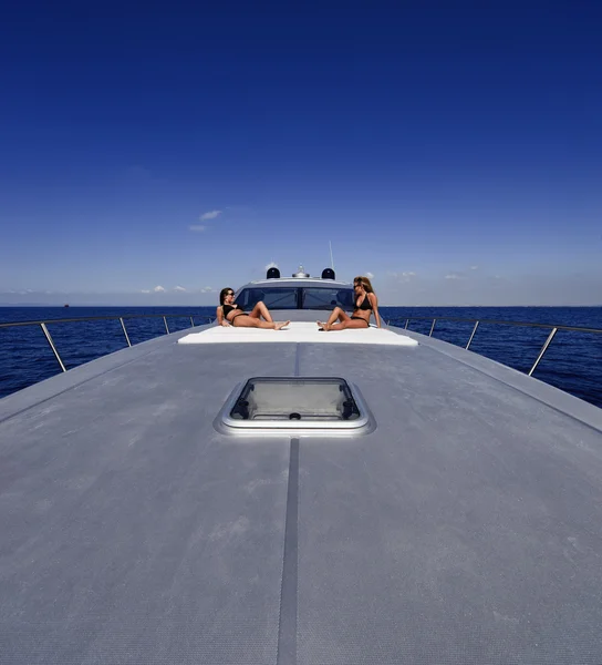 Włochy, lazio, tirrenian morze, jacht luksus — Zdjęcie stockowe