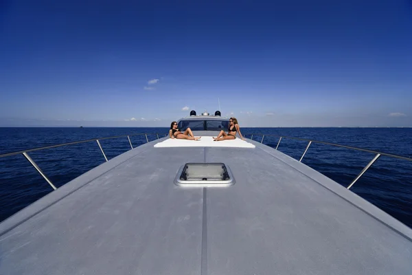 ITALIEN, Lazio, Tirrenian hav, luksus yacht - Stock-foto