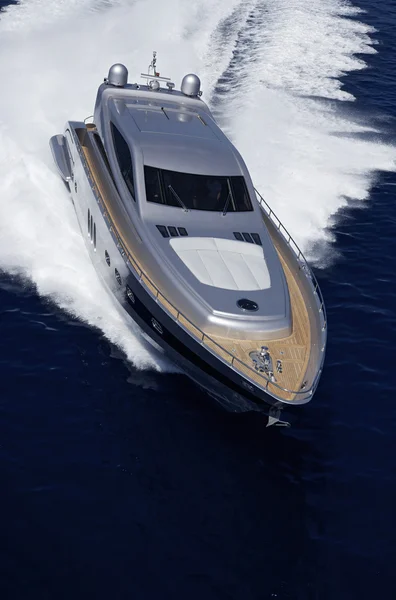 ITALIA, Lazio, Mar Tirreno, veduta aerea di yacht di lusso — Foto Stock