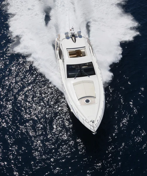 ITALY, Panarea Island, aerial view of luxury yacht — Stock Photo, Image