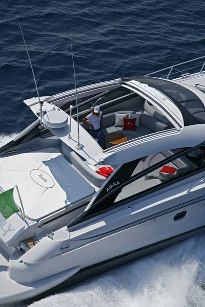 Italy, Naples, Aqua 54' luxury yacht, aerial view — Stock Photo, Image
