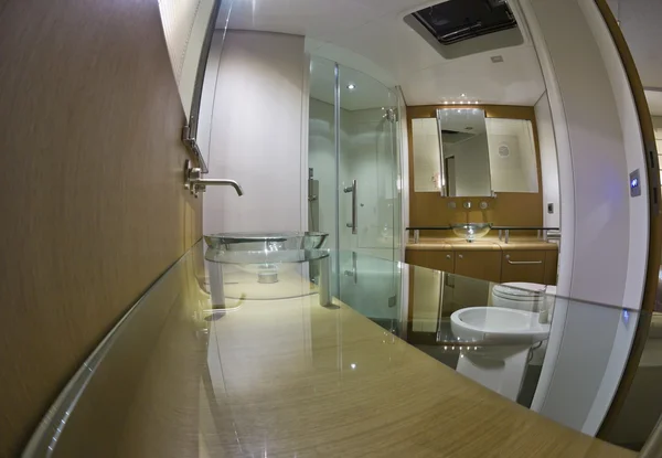 France, Cannes, luxury yacht Continental 80, bathroom — Stock Photo, Image