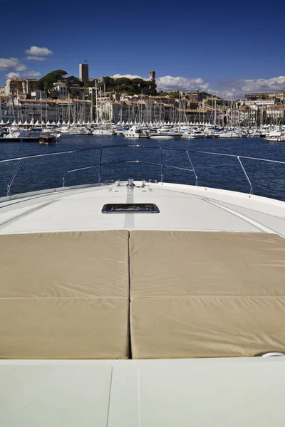 Francia, Cannes, yate de lujo Continental 80 — Foto de Stock