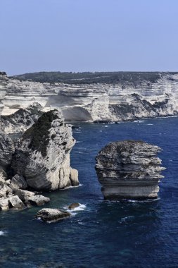 Fransa, Korsika, bonifacio, bonifacio kayalık sahilleri, görüntüleme