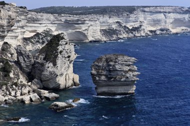 Fransa, Korsika, bonifacio, bonifacio kayalık sahilleri, görüntüleme