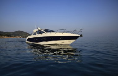 France, Corsica, Ajaccio, luxury yacht, Azimut Atlantis 50' clipart