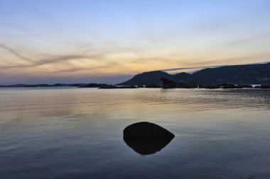 France, corsica, Porto Vecchio, view of Porto Vecchio harbor at sunrise clipart