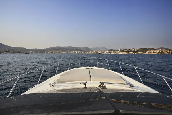 Frankreich, Korsika, ajaccio, Blick auf die Stadt und den Hafen vom Meer aus — Stockfoto