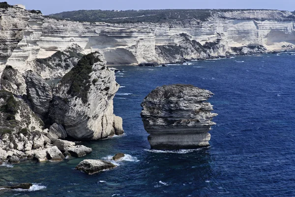 stock image France, Corsica, Bonifacio, view of Bonifacio rocky coast