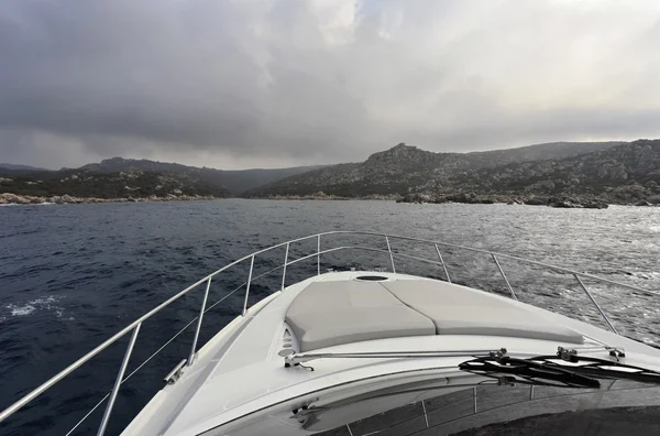 Frankreich, Korsika, Blick auf die Nordostküste vom Meer aus — Stockfoto