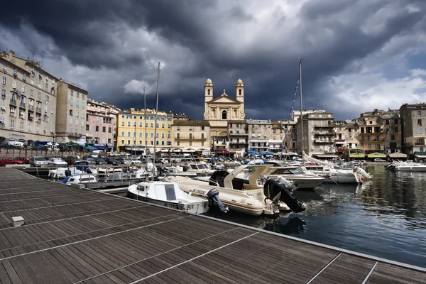 France, Corse, Bastia, vue sur le port et la ville — Photo