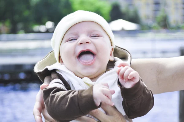 Baby laughter — Zdjęcie stockowe