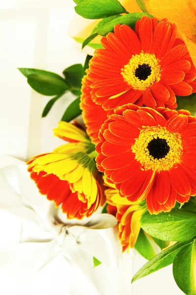 Fresh Bouquet Orange Gerberas — Stock Photo, Image