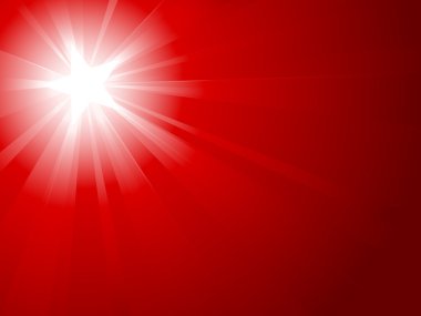 Red light burst with white star clipart