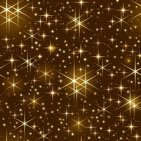 Dikişsiz yıldızlı gökyüzü, Noel ışıltı — Stok Vektör