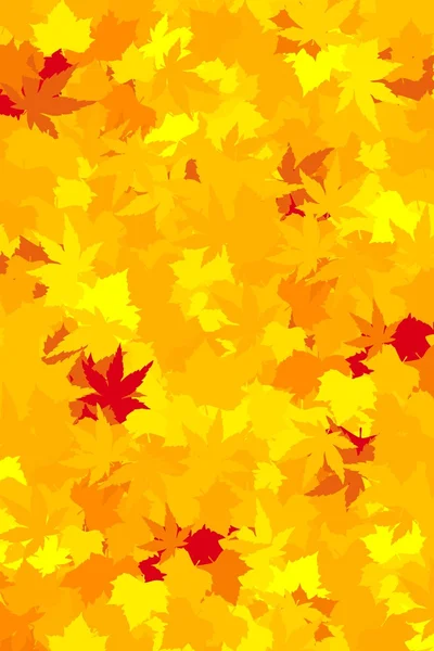 Folhas de outono vibrantemente coloridas, papel de parede vetorial — Vetor de Stock