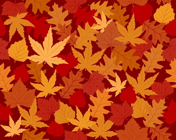 Lebhaft gefärbte Herbstblätter Tapete — Stockvektor