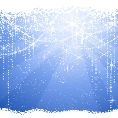 Abstract blue Christmas / winter background clipart