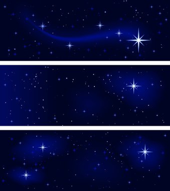 Peaceful starry night, silent and tranquil clipart