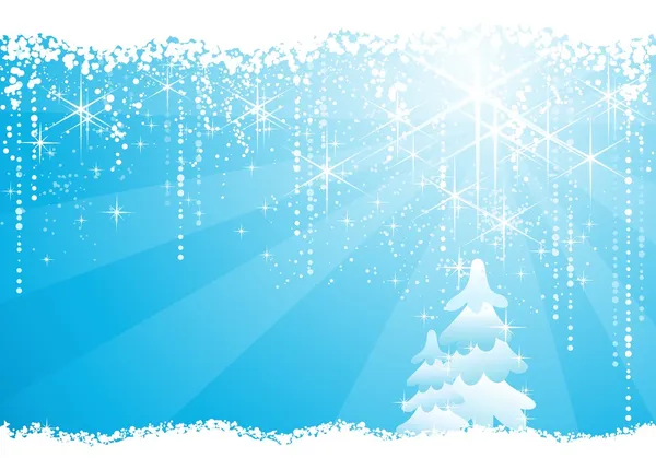 Niebieski streszczenie świąteczne, zimowe tło wektor światło — Wektor stockowy