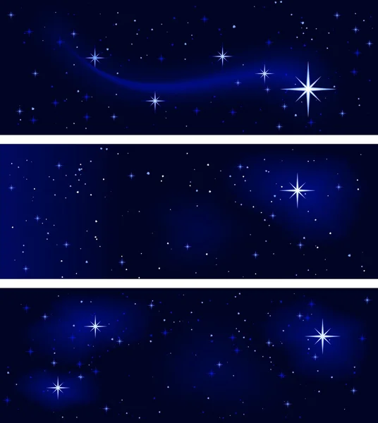 Peaceful starry night, silent and tranquil — Stock Vector