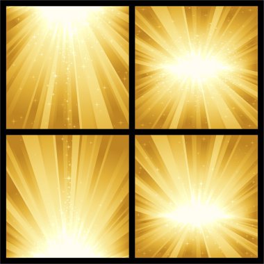 Festive explosion of light and stars clipart