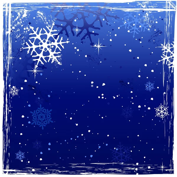Blue grunge winter background — Stock Vector