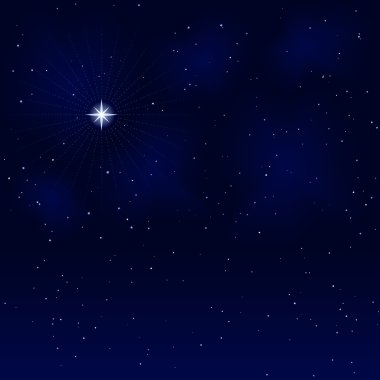 Peaceful starry night clipart