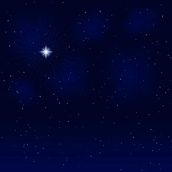 Lugn stjärnklar natt — Stock vektor