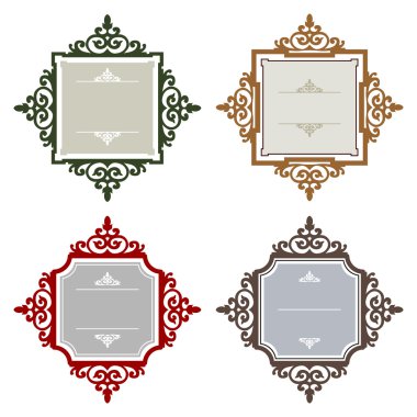 Retro styled frames clipart
