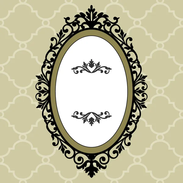 Decoratief ovale vintage frame — Stockvector