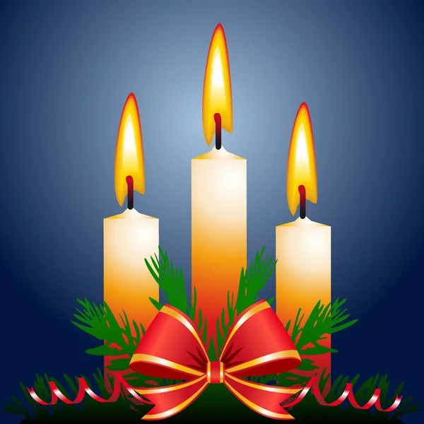 Χριστουγεννιάτικα κεριά — Διανυσματικό Αρχείο