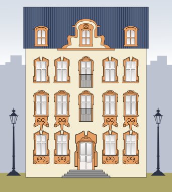 Romantic old house clipart