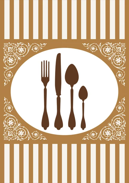 Menú de tarjeta de restaurante, ilustración vectorial — Vector de stock