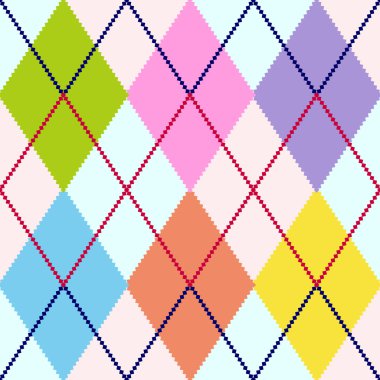 Vector colorful argyle pattern clipart