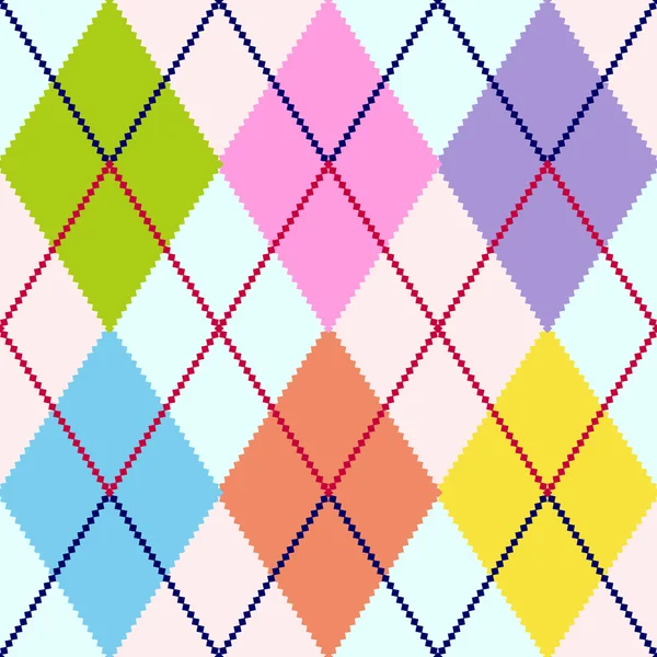 Vector colorful argyle pattern — Stock Vector