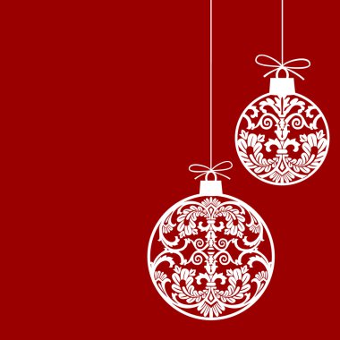 Christmas ornaments balls clipart