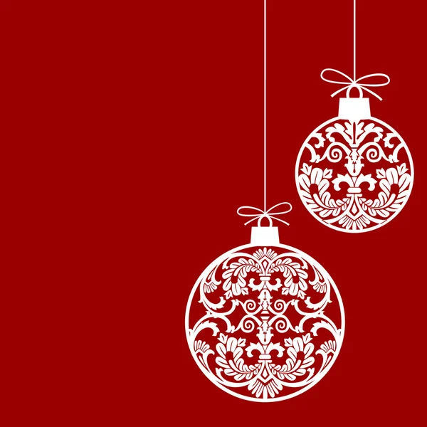 Natal ornamentos bolas — Vetor de Stock