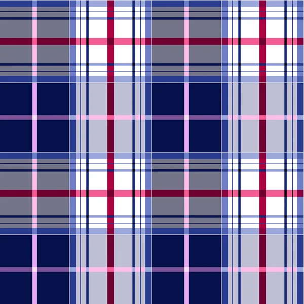 Patrón Textil Tela Cuadros Azul Rosa Patrón Vectorial Cuadros Sin — Archivo Imágenes Vectoriales