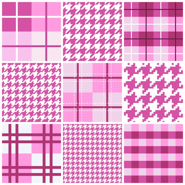 Pink seamless pattern collection — Stock Vector