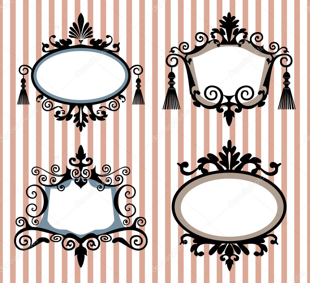Set of decorative vector frames
