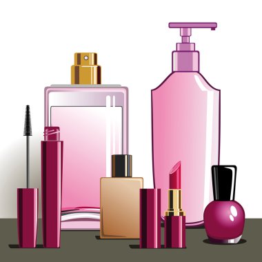 MakeUp and beauty products clipart