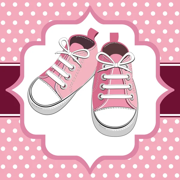Zapatilla niños rosa — Archivo Imágenes Vectoriales
