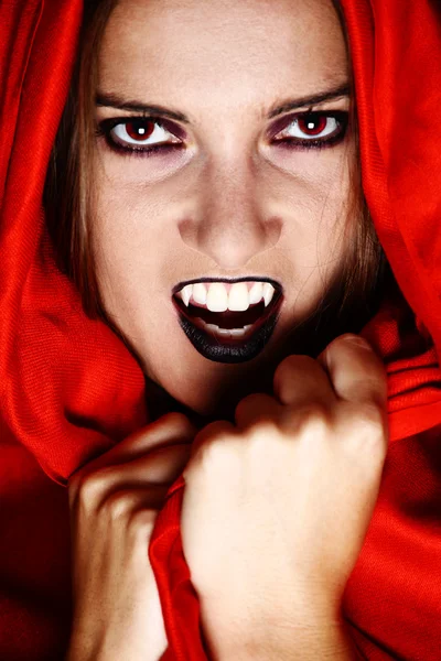 Vampire in red — Zdjęcie stockowe