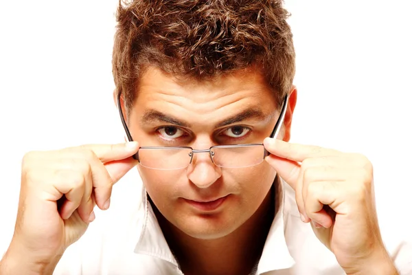 Portrait of a young businessman with glasses — Stock Photo, Image