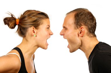Couple screaming clipart