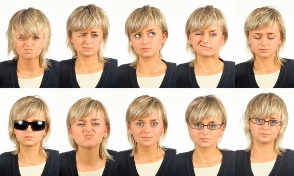 Užitečné výrazy obličeje — Stock fotografie